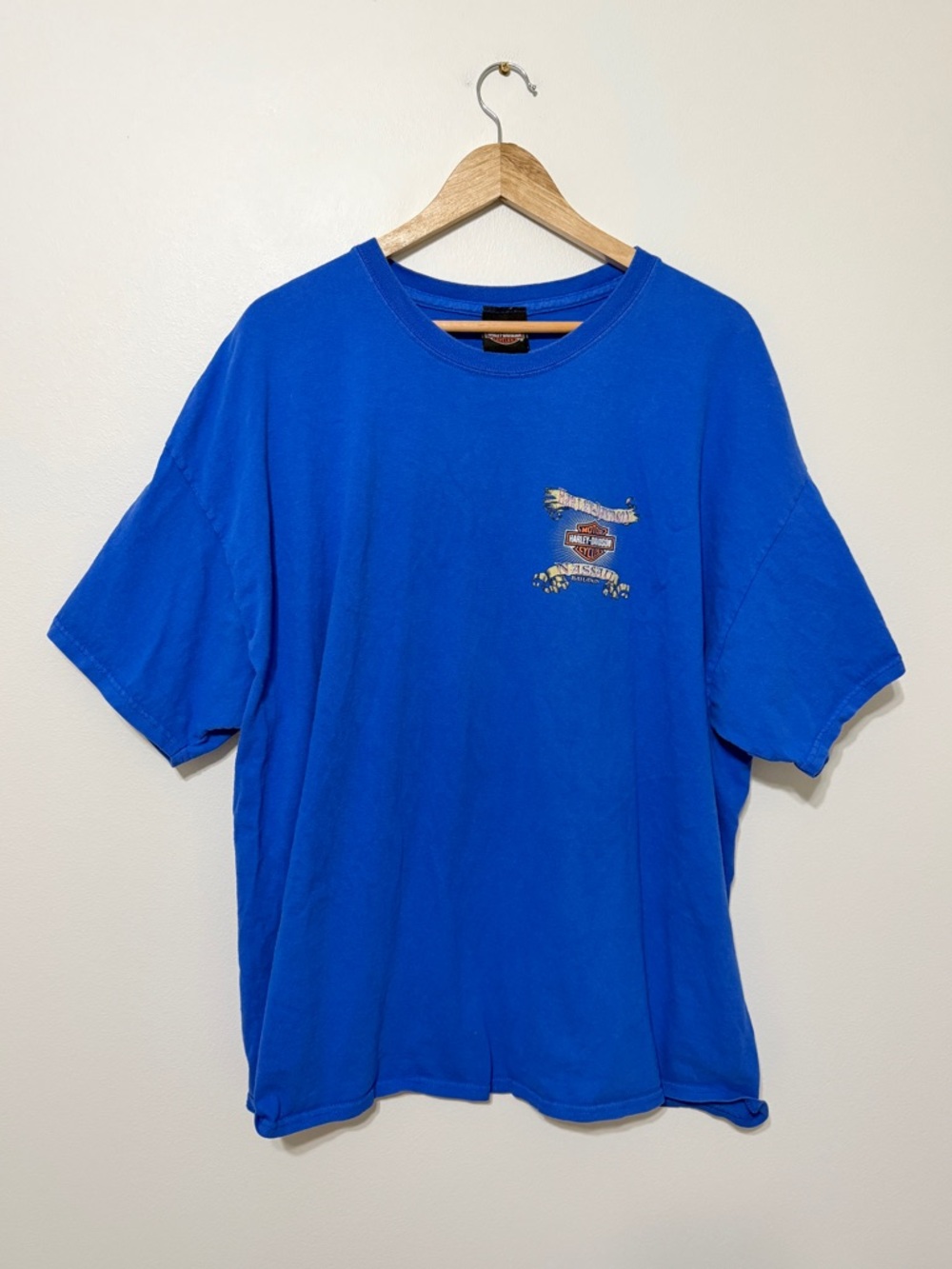 Harley-Davidson Men’s Graphic T-Shirt Size XXL Motorcycle Tropical Blue